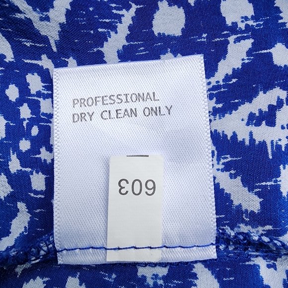 NWOT   BLUE & WHITE 100% SILK SLEEVELESS BLOUSE BY CYNTHIA ROWLEY - SIZE… - Picture 10 of 10